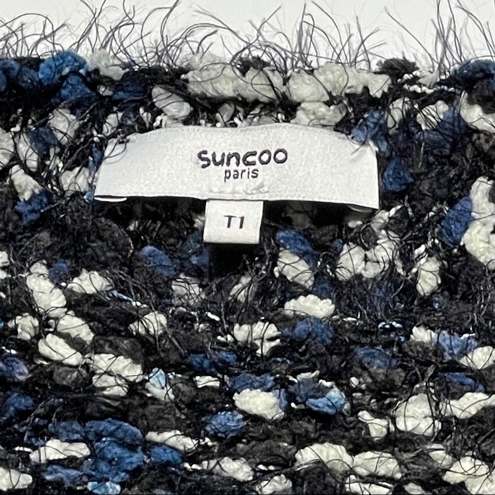SUNCOO Sweater Chenille and Eyelash Knit